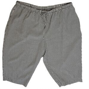 Vintage Norm Thompson Pull On Skimmers Plus 2X Black Gingham Pockets Cottage